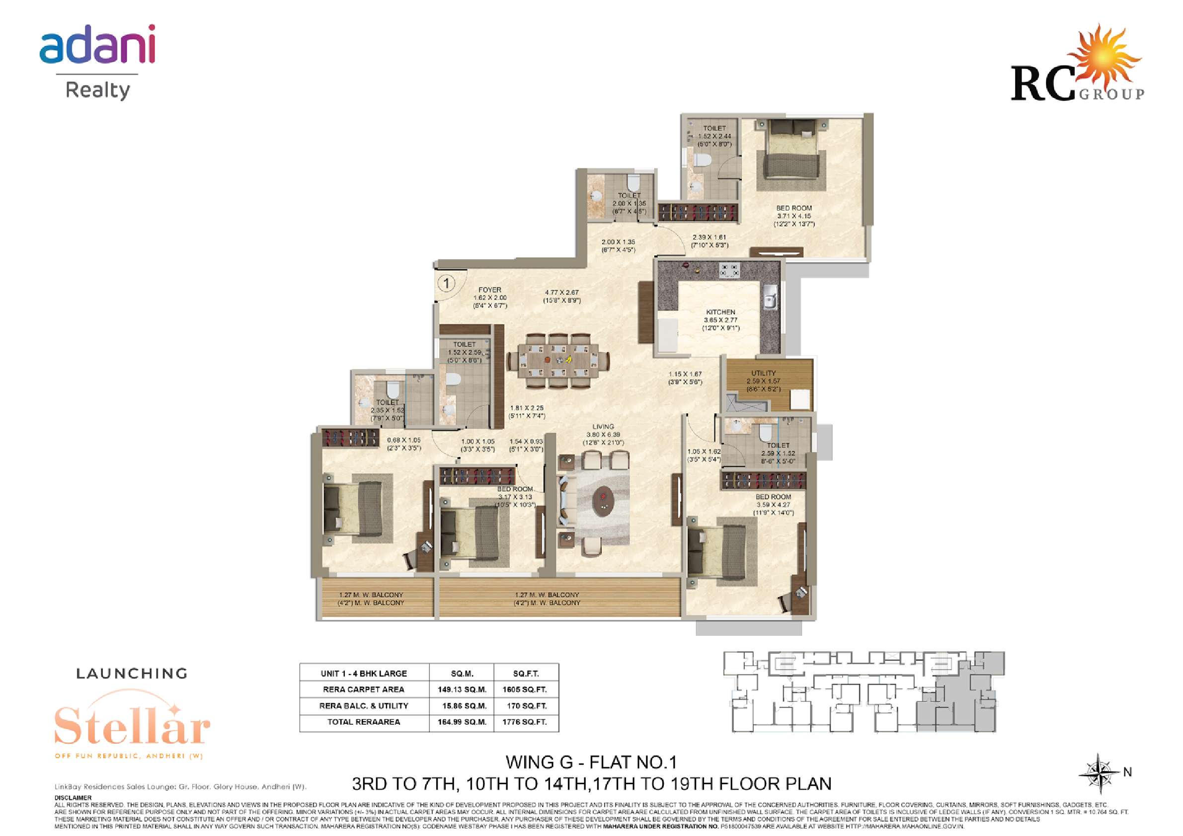 4 BHK Floor Plan